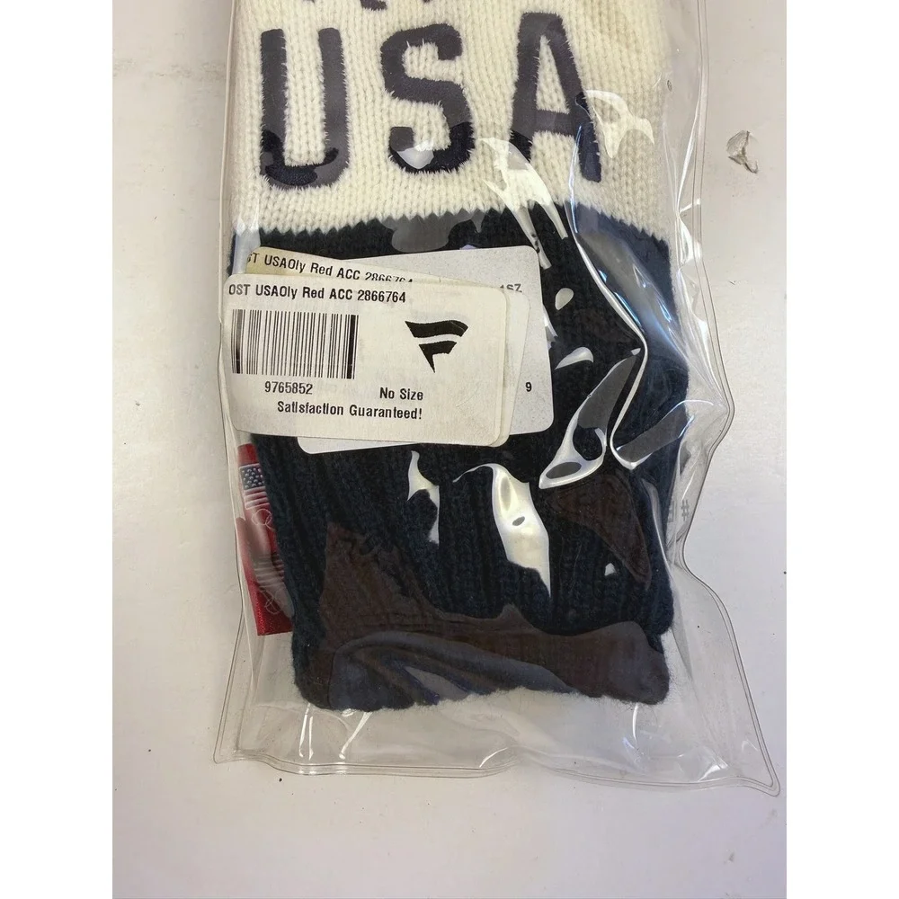 Fanatics Team USA Olympic Scarf and Mittens Set Red White Blue Winter Knit New
